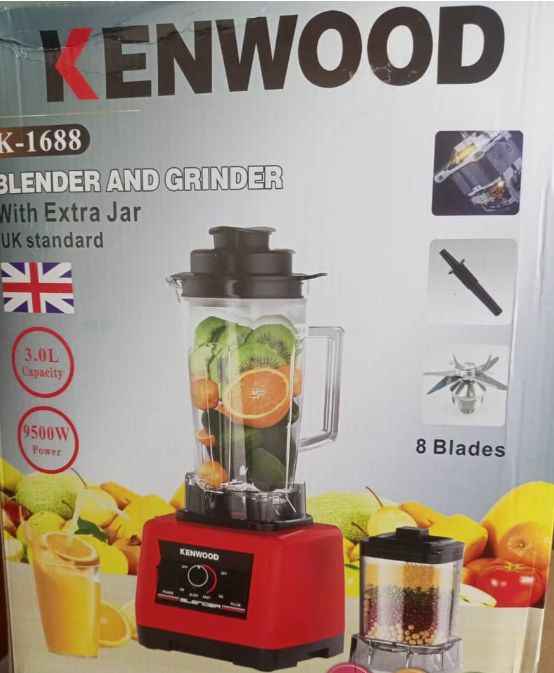 KENWOOD 9500W Heavy Duty Commercial Electric 3L Blender 2 IN 1, Kitchen Fresh Fruit Juice & Mixer Machine