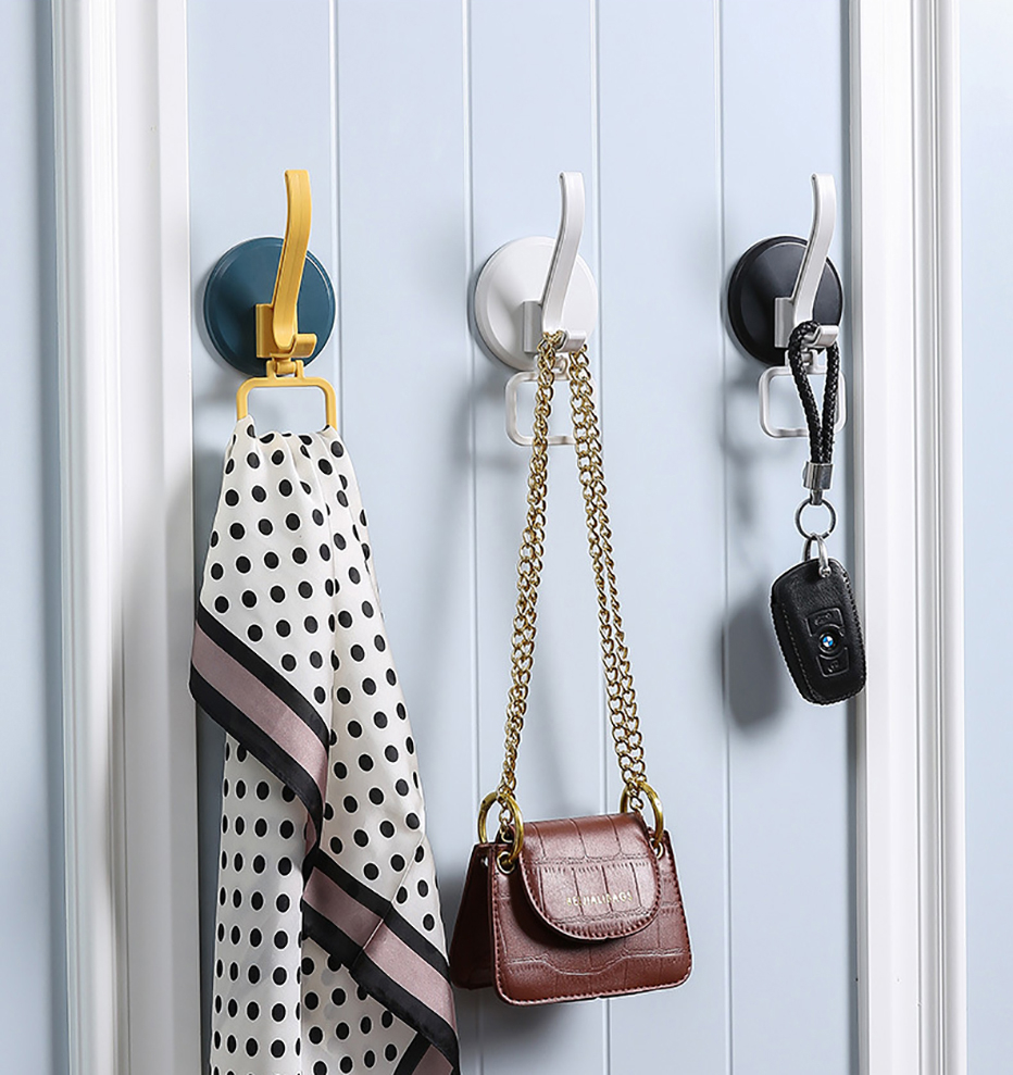 Creative Coat Hooks Strong Wall-Mounted Decorative Key Hanger Door Back Free Punching Kitchen Wall Storage Racks
