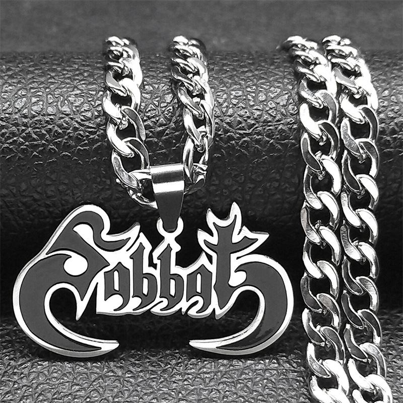 Hip Hop European and American Gothic Band Necklace CRRSHOP unisex pendant chain free shipping