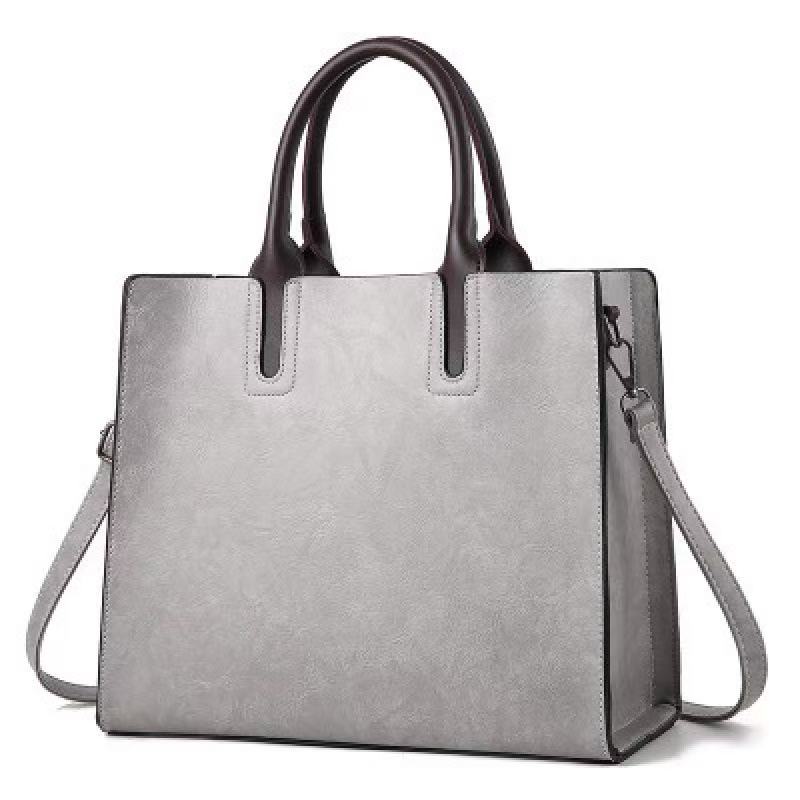 Large Handbags Women Bags Fashion PU Leather Women Shoulder Bag Big ladies Hand Bags Vintage Tote BagGrey