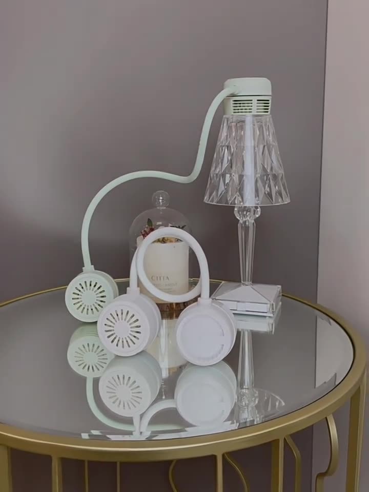 Portable neck fan, air conditioning fan, foldable neck fan, silent portable mini wearable battery powered USB charging 360 degree rotating fan