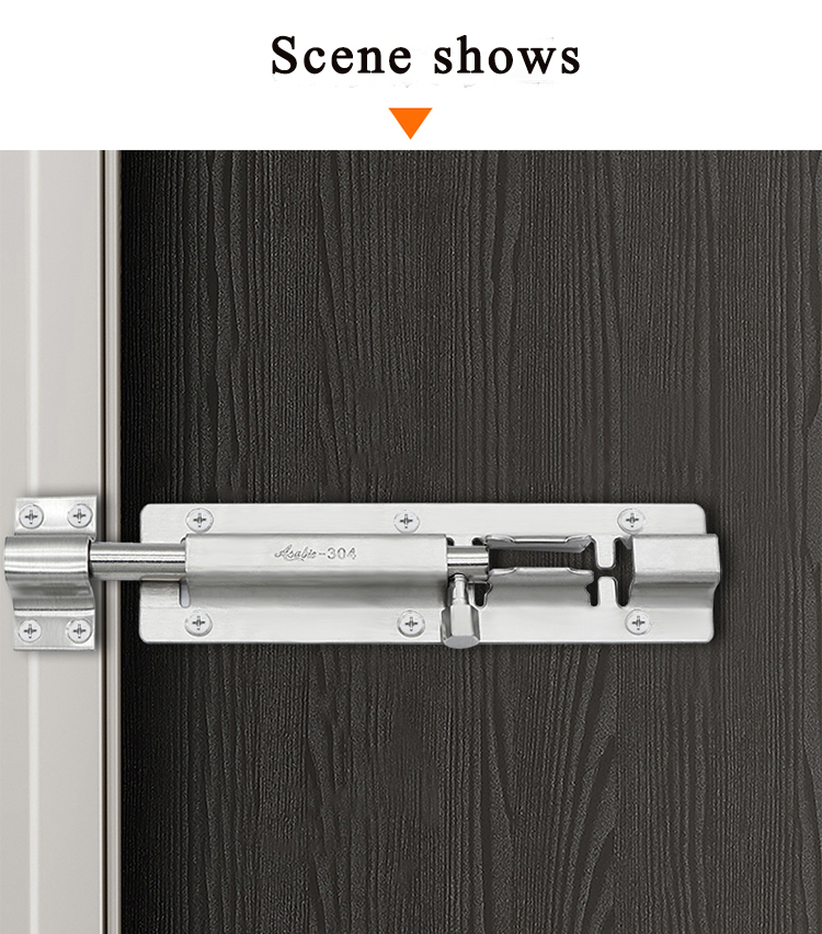 WELLHOME 2PCS door construction hardware stainless stee l304 insert window & door flush bolt door bolt