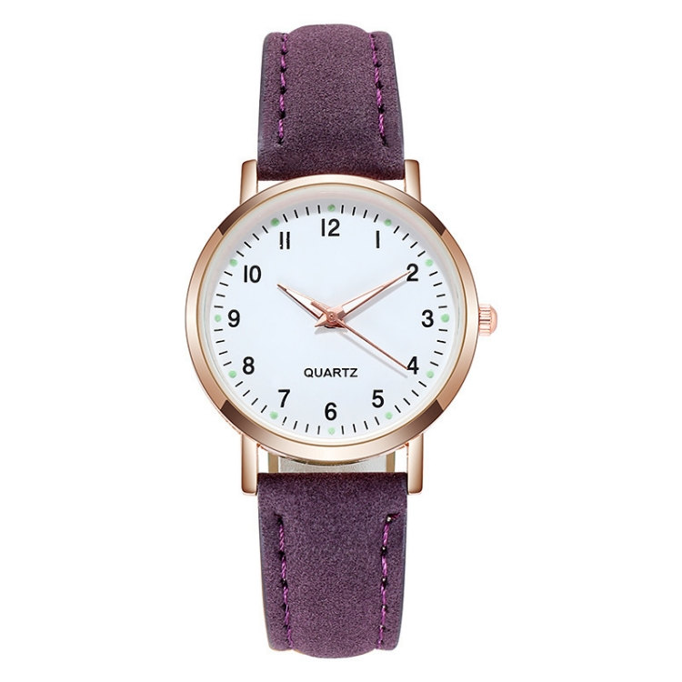 Female Luminous watch leisure time fashion girl Wrist watch Noctilucent light Belt Women's quartz watch CRRSHOP white red purple green blue black pink brown grey watch
