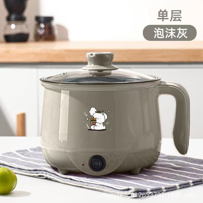 Hot-selling portable multi-functional electric cooking pot, electric hot pot, mini instant noodle pot, with a thickened non-stick inner pot.
