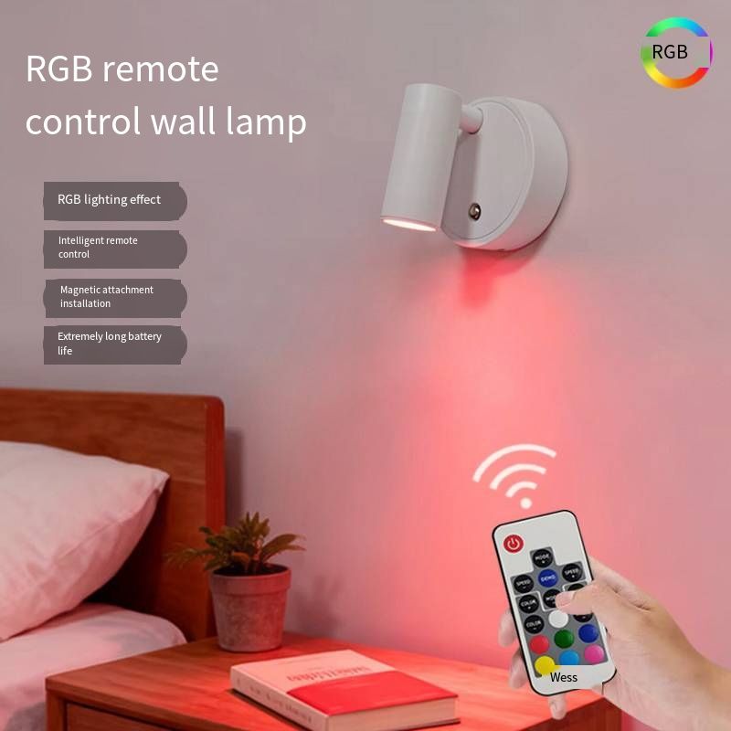 No Wiring Rechargeable Wall Lamp Magnetic Adsorption COB Spotlight USB Charging Downlight Bedroom Wash Wall Light Picture Gallery LED Decorative Lamp
