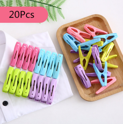 20 Pcs multi-color plastic clothespin strong windproof clothespin plastic clothes clip underwear socks clothespins clothes pin