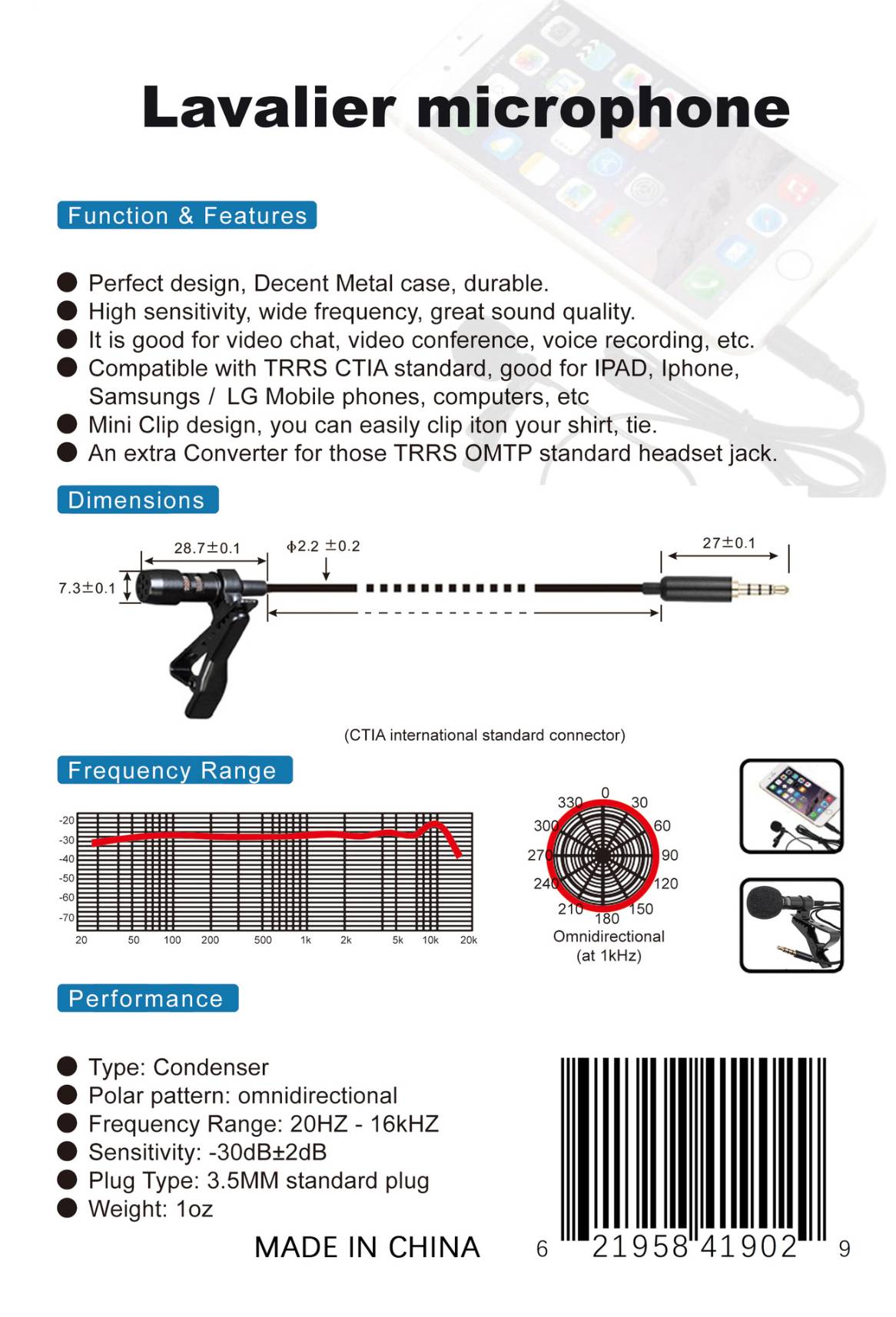 GAM-140 Lavalier microphoneLavalier microphoneMobile recording microphonePortable interview microphoneInterview microphone
