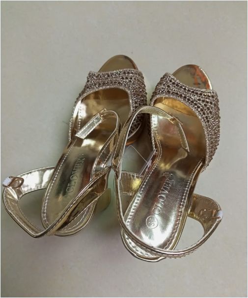 Ankle buckle shiny latest women heels ladies high heel shoes-high-heeled shoes fashion rhinestone sandals 14cm model stage shoes
