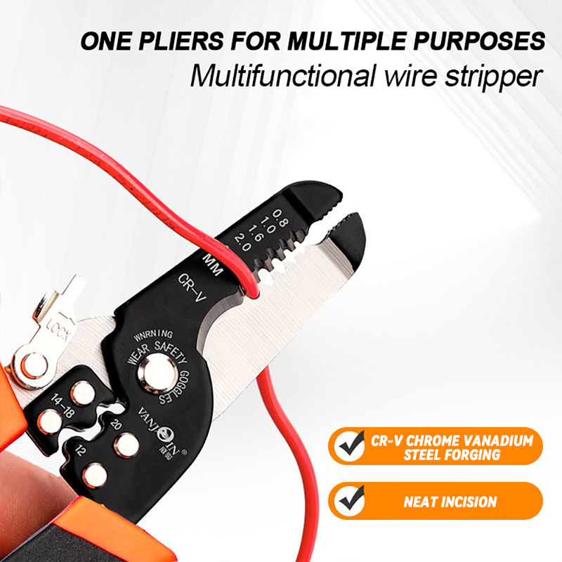 Tools power 175mm wire stripping pliers wire cutting pliers multi-function ring crimping pliers electrician stripping wire stripping pliers tool