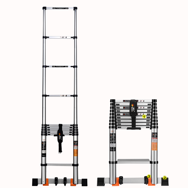 Portable Safety Extension Ladder Thick Aluminum Alloy Single-sided Straight Ladder Household Ladder