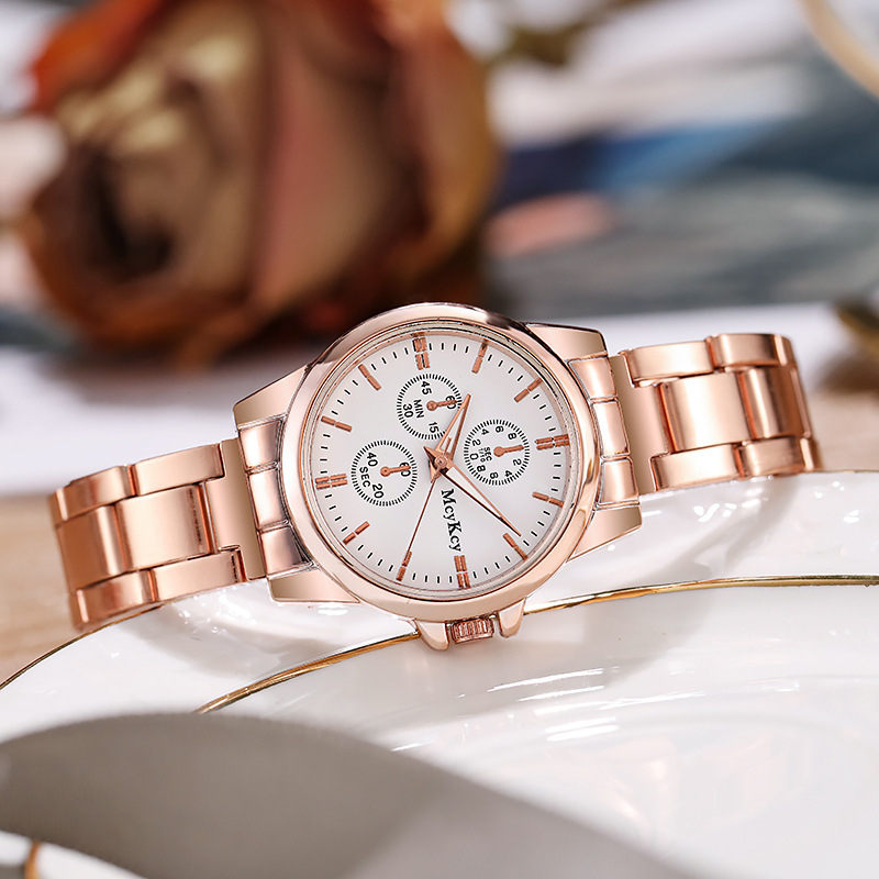 28032# Men's Fashion Business Stainless Steel Analog Quartz Wrist Watch for Unisex Couple