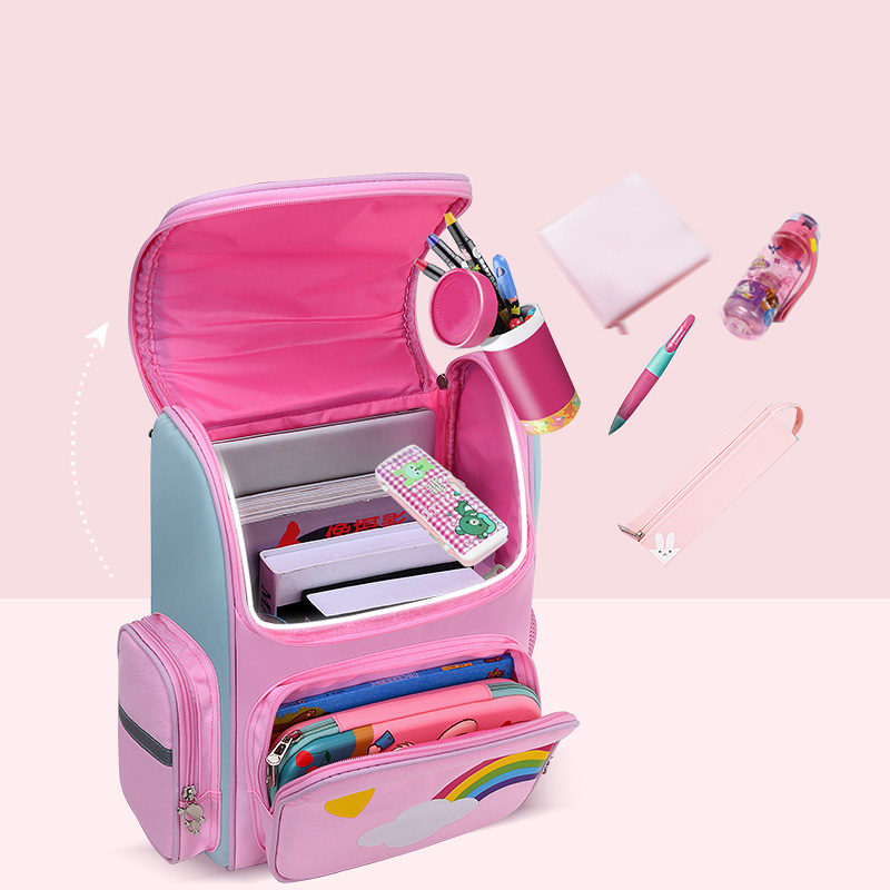 L3001 3D Unicorn Primary School Bags for Girls Cute Waterproof Kids Bag School Student Cartoon Unicorn Girl 6-12 Children Backpack