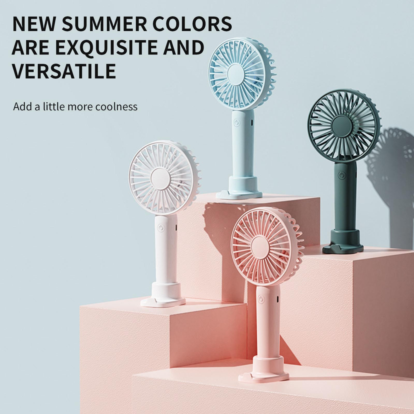 Desktop Natural Wind Mode Mini Portable Small Fan Quiet Rechargeable Office Desktop
