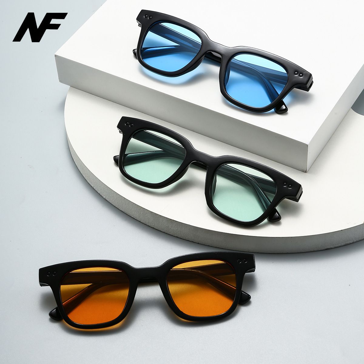 2026 Fashion Small Square Sunglasses for Men Women, Vintage Narrow Frame Eyewear, UV400 Anti-UV Protection Glasses, Personalized Street Shooting Trendy Unisex Retro Shades