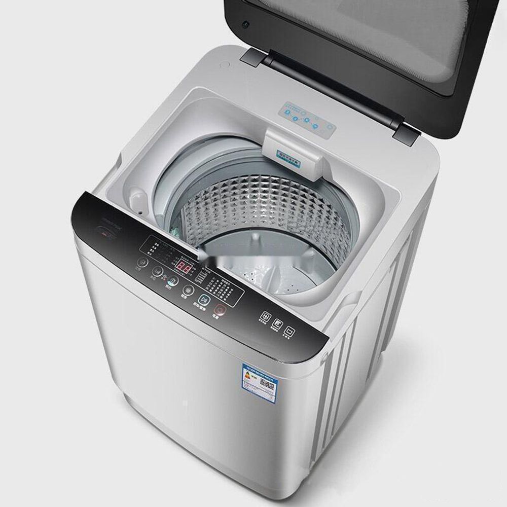 Portable Washing Machine, 10、12、15 lbs Capacity Fully Automatic Compact Washer with Wheels, 10 Wash Programs Laundry Drain Pump, Ideal for Apartments, RV, Camping, Magnetic White