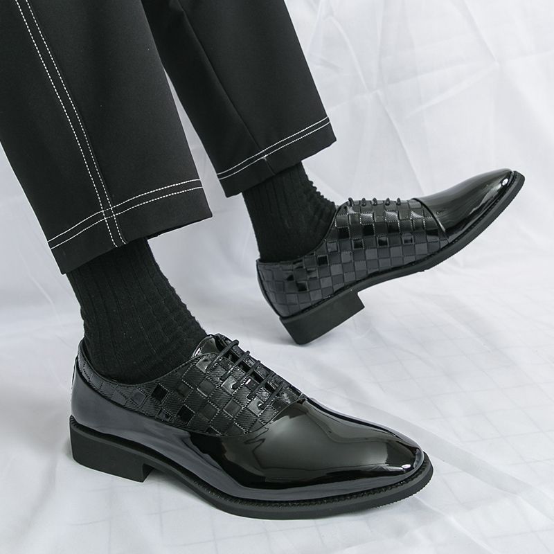 Men Patent Leather Formal Shoes Man Luxury Elegant Dress Shoe Male Footwears The Suit For Official Office Wedding Party Business