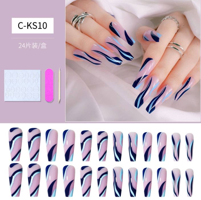 American nail long nail piece finished European and American ballet nail patch removable fake nail wear nail piece