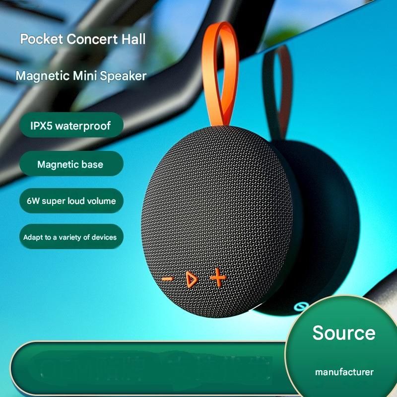 Magnetic Bluetooth Speaker Portable Fabric Waterproof Mini Sound Box Outdoor Wireless Stereo Speaker
