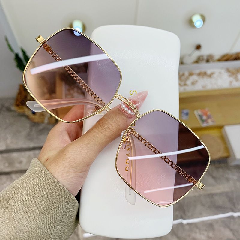 New square frame elegant square sunglasses ladies Korean style sunglasses