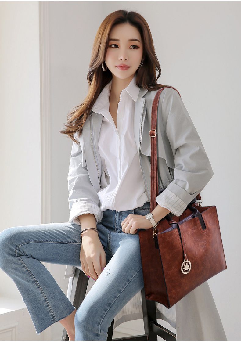 Large capacity women's bag 2024 new model mother bag mother bag Europe and the United States large bag multi-set shoulder bag 8824