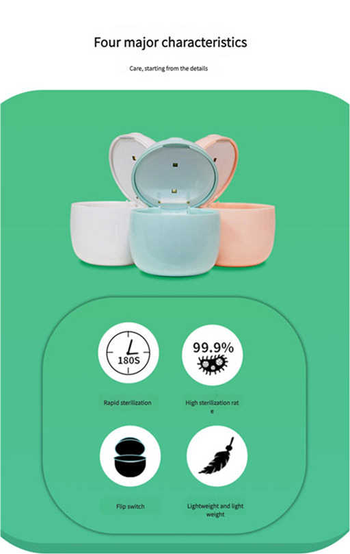 Portable UV storage disinfection box baby bottle nipple ultraviolet sterilizer disinfection box