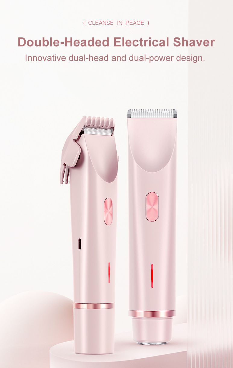 Epilator Women's Depilatory Device Double Head Shaver Private Parts Trimmer Anti-scratch Digital Display Electric Shaver Women's Epilator