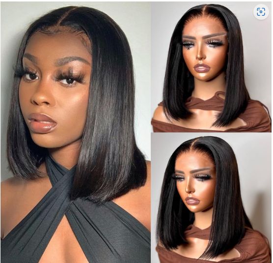 Ohemaa Strands Premium 100% Unprocessed Human Hair Front Lace Wig- 5*1 BOBO Straight Wigs