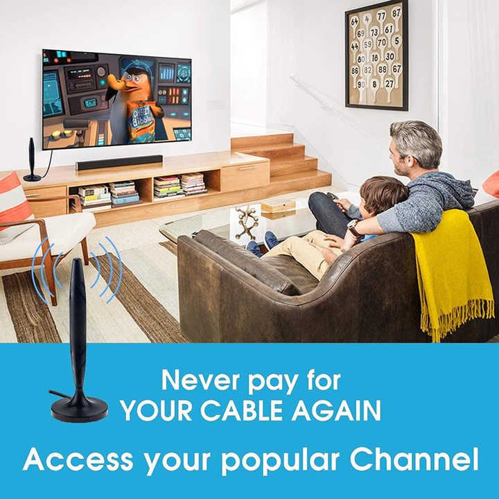 AUNONT New non-magnetic vertical high-definition digital TV antenna for indoor and outdoor use ground wave HDTV antenna