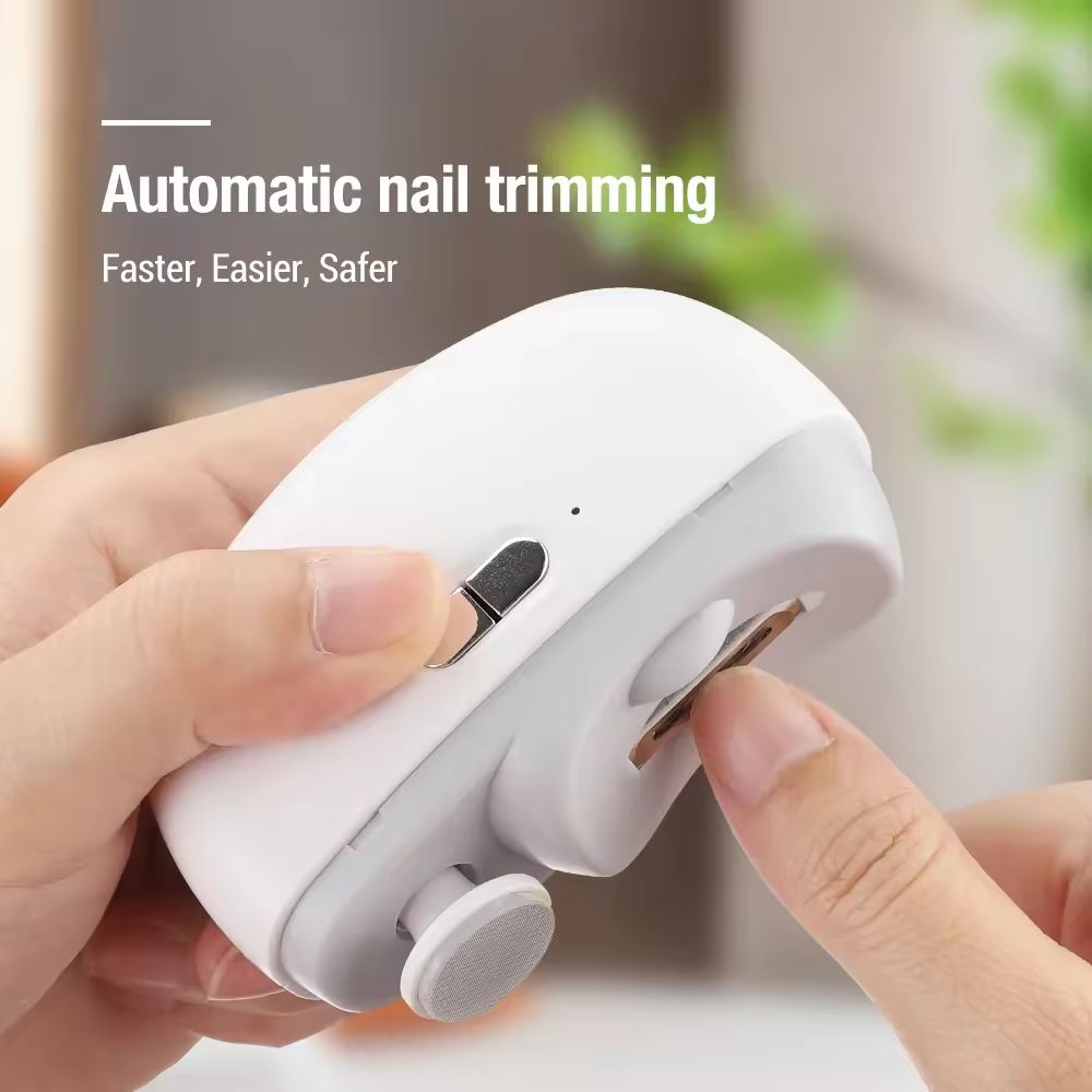 AUNONT 2-Speed nail scraps storage rechargeable electric nail trimmer nail clipper cutter