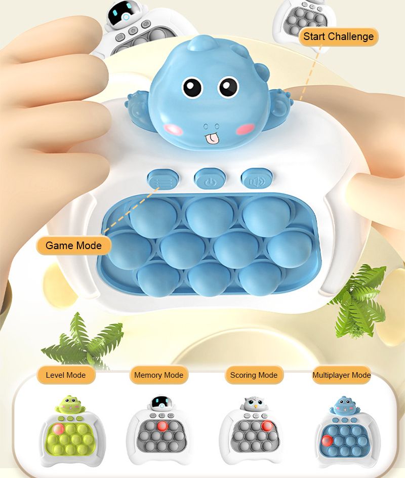 BC-6026 Pop Light Fidget Game Quick Push Bubble Game Handle Toys Boys & Girls Anti-Stress Toys with LED Game Machine Relieve Stress Toys