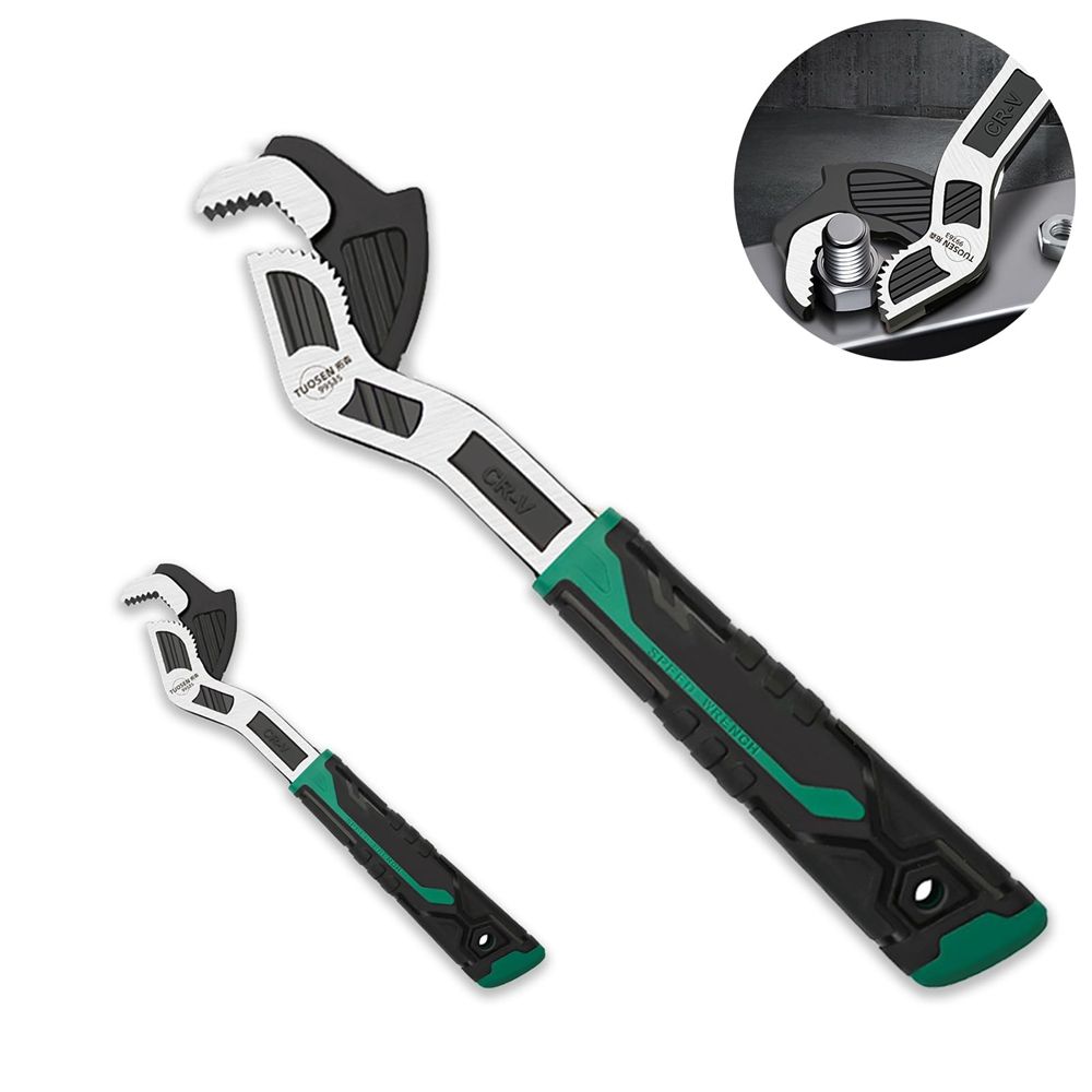 2PC Adjustable Wrench,Auto Size Adjusting Wrench,0.6"-1.38"(7-35MM) Self-Adjusting Quick Wrench,Multi-Size Spring Adjustable Wrench,Auto Size Rapid Wrench for Car,Bicycle,Plumbing Repairs