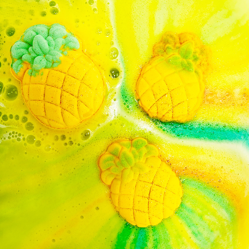Fruit Pineapple Bath Bomb, 100g Colorful Essential Oil Bath Salt Ball Bubble Bomb Bath Bombs