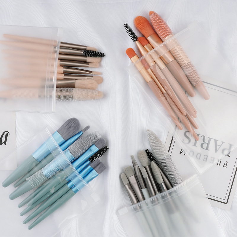 8 Mini Makeup Brushes Set Eye Shadow Brush Concealer Powder Brush Portable Soft Bristle Brush Set Beauty Tools