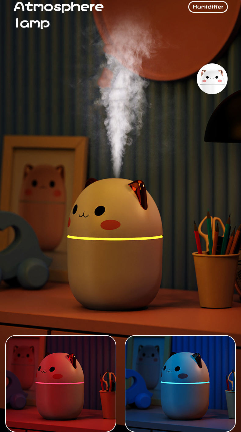 A301 250ml Cute air humidifier Kawaiil Aromatherapy humidifiers diffusers essential oil diffuser home Car Air Purifier Humificador