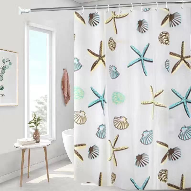 Shower curtain, waterproof, mildew proof, thickened, bathroom curtain, partition curtain, door curtain, window hanging curtain ，large size 100*200cm,120*200cm,150*200cm,180*200cm,200*200cm,240*200cm,260*200cm ，Stainless steel ，buckle eye