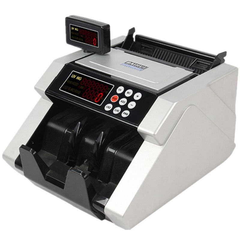 Vertical Smart Bill Counter UV MG IR Detection USD Euro RMB Multi-Currency Cash Counting Machine for Office Bank Store