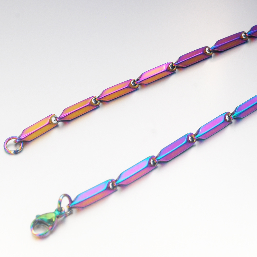 WTBN Fashion High-End New Titanium Steel Necklace 3MM Melon Chain Stainless Steel Chain Men And Women Fashion Necklace