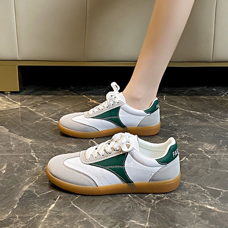 35-44 large size women's shoes vintage German training shoes new flat color single shoes casual sports shoes 1025-8