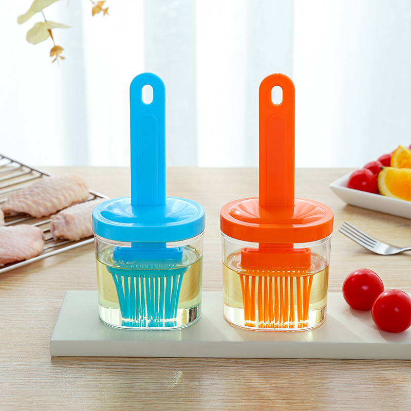 LDL256 Silicone Oil Brush Bottle Oil Bottle With Brush, Barbecue Brush, Kitchen Oil Bottle Brush Kitchen Tool