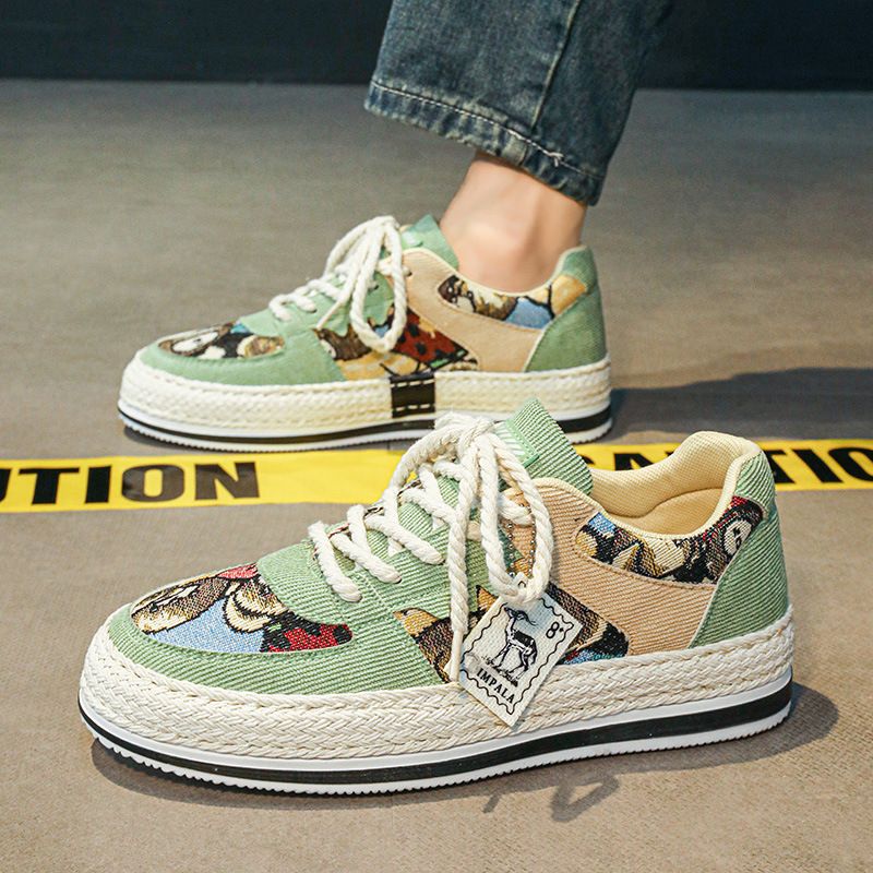 397 Men's board shoes new corduroy board shoes graffiti fashion cloth shoes