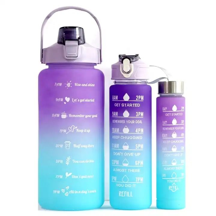 best selling products 2024 tomatodos 2000ml botellones 3 in 1 set bottle,plastic water bottle with customized logo