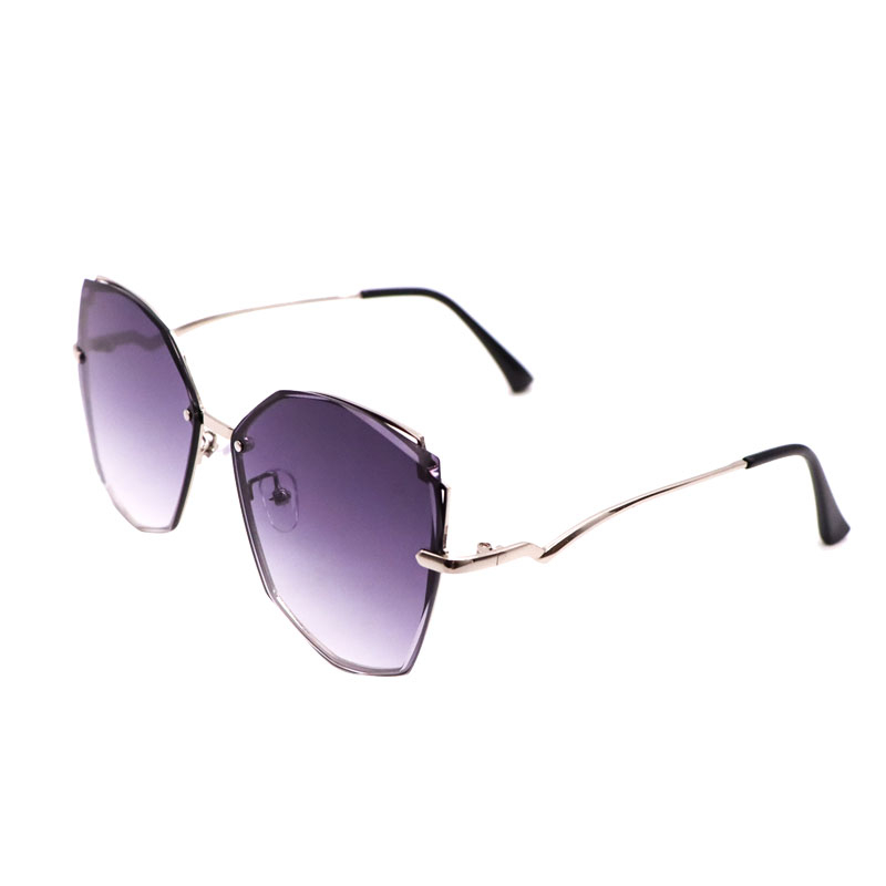 431 Large Frame Metal Irregular Ladies Polarized Color Fashion Sunglasses UV400 Street Shot Shades for Women Men Eyeglasses