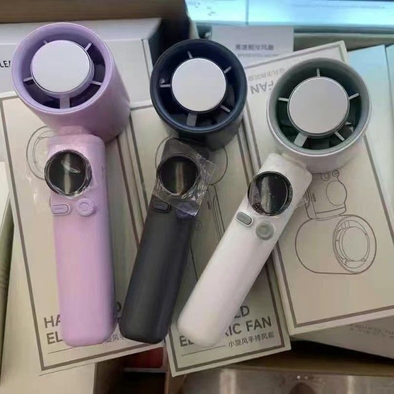 Semiconductor ice-cooling handheld fan, high-speed digital display outdoor mini fan