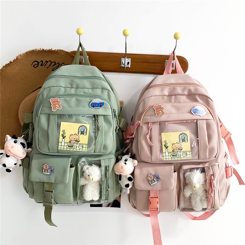 Backpack female new Korean version of student bag high school student bag Oxford cloth original style backpack bag 6852