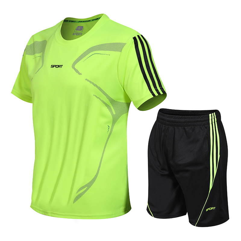 2 Pcs/Set Men's Tracksuit Gym Fitness badminton Sports Suit Clothes Running Jogging Sport Wear Exercise Workout set sportswear 902