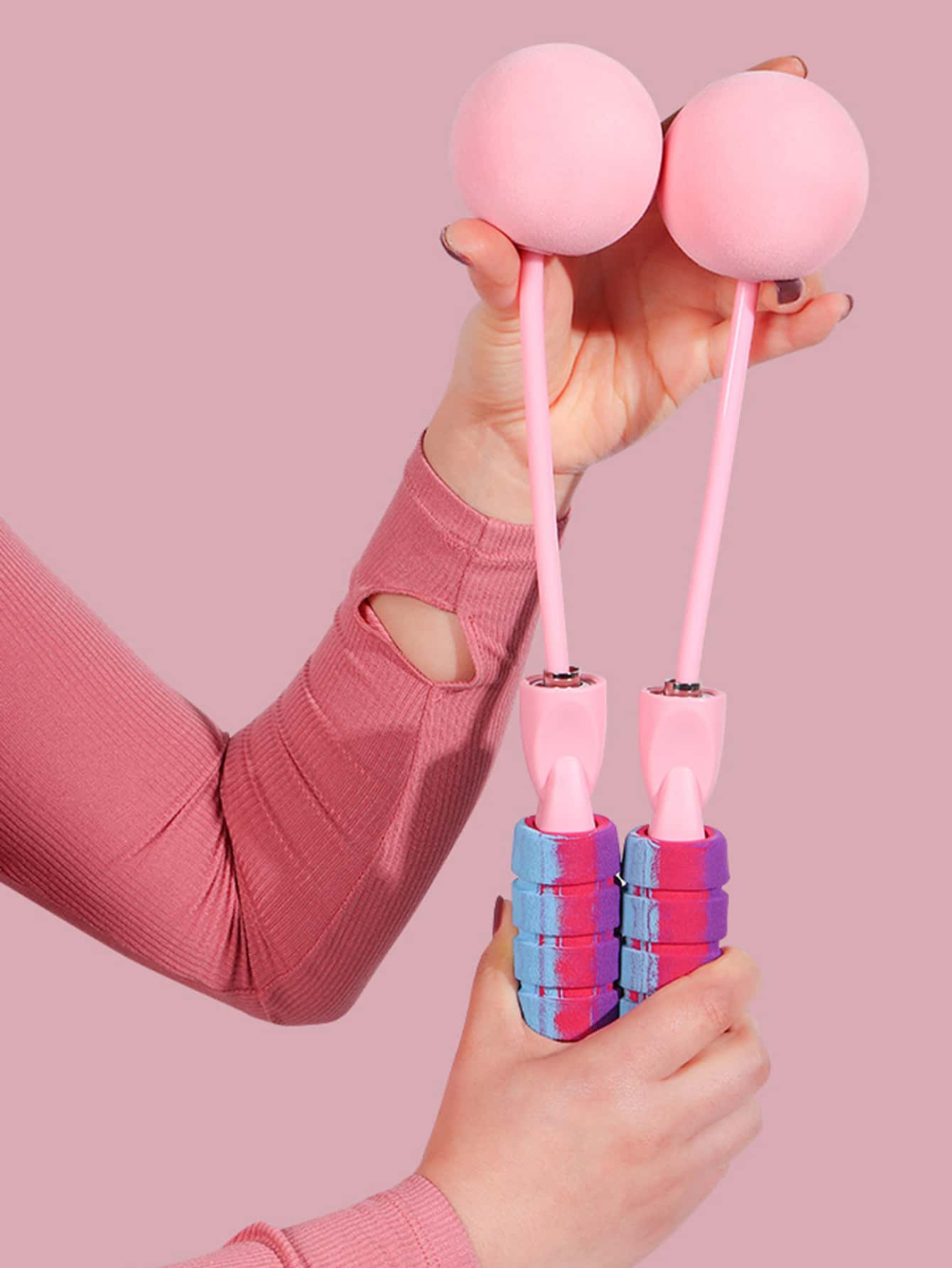 Ropeless Jump Rope - Tangle-Free Ball Bearing Skipping Rope for Fitness - Cordless Jumping Rope for Indoor and Outdoor - Bod Rope Weighted Jump Rope Workout for Exercises Men, Women, Kids