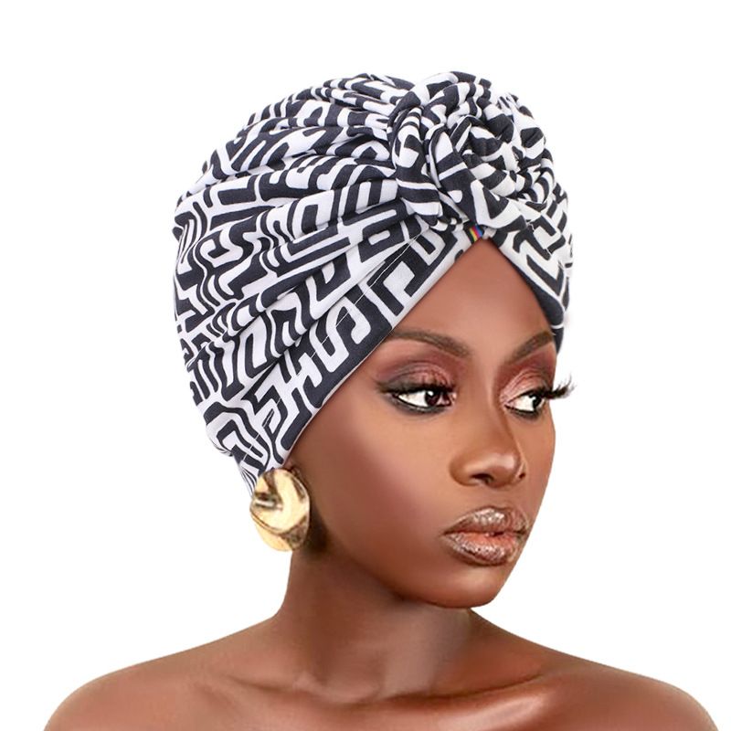 Colorful style headscarf flower headscarf hat elastic print hat sleeping hatstyle 12