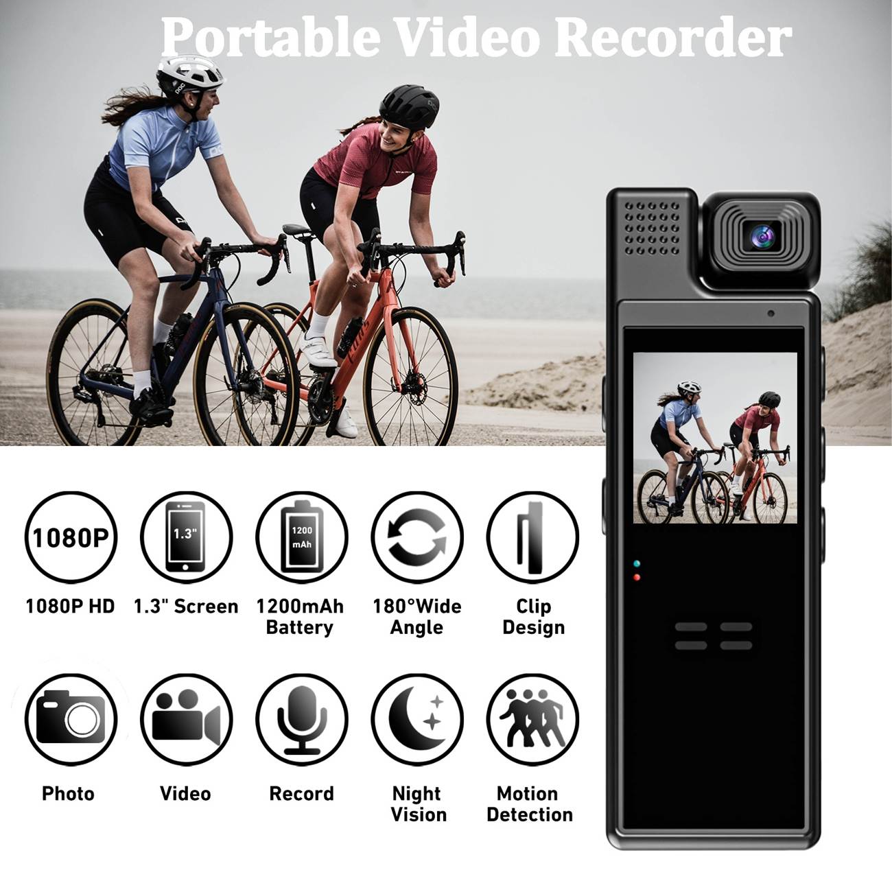 L9 sports camera ultra-clear picture quality portable outdoor video wifi camera conference recorder recording pen HD night vision
