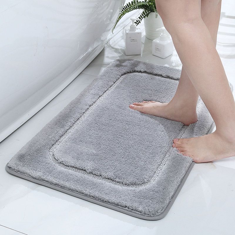 Super Absorbent Microfiber Shower Bath Mat Non Slip Customized Cheap Fluffy Carpet And Rug Bathroom Mat