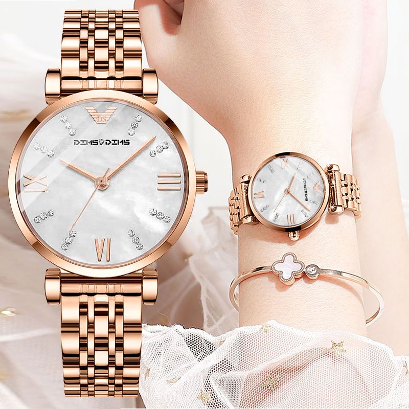 Women's Fashion Sports and Leisure Watch Waterproof Zircon Watch